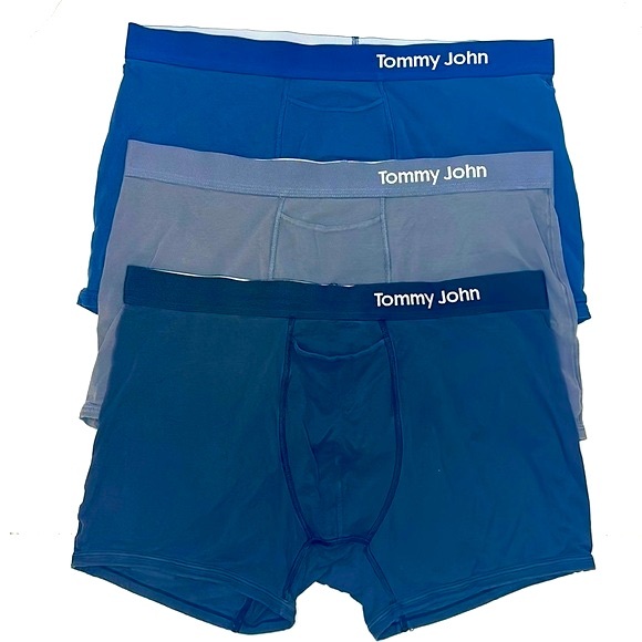 Tommy John | 3 Pair - Blue Gray Black Men's Boxer Briefs - Cool Cotton | Size XL - Picture 1 of 9